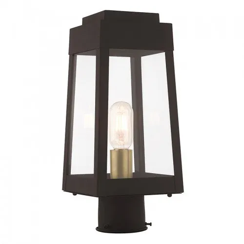 1 Lt Bronze Post Top Lantern