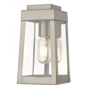 1 Lt Brushed Nickel Wall Lantern