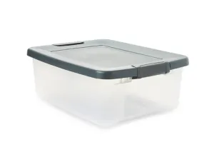 13514, Sterilite 25qt Shelf Tote/Storage Container W/Lid