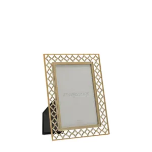 15957 -  Lattice Cut Metal Photo Frame - 5"x 7" - Widdop