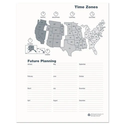 24-month Recycled Ruled Monthly Planner, 11 X 8.5, Black Cover, 24-month (jan To Dec): 2024 To 2025