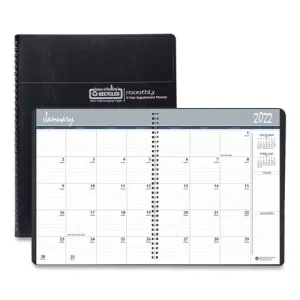 24-month Recycled Ruled Monthly Planner, 11 X 8.5, Black Cover, 24-month (jan To Dec): 2024 To 2025