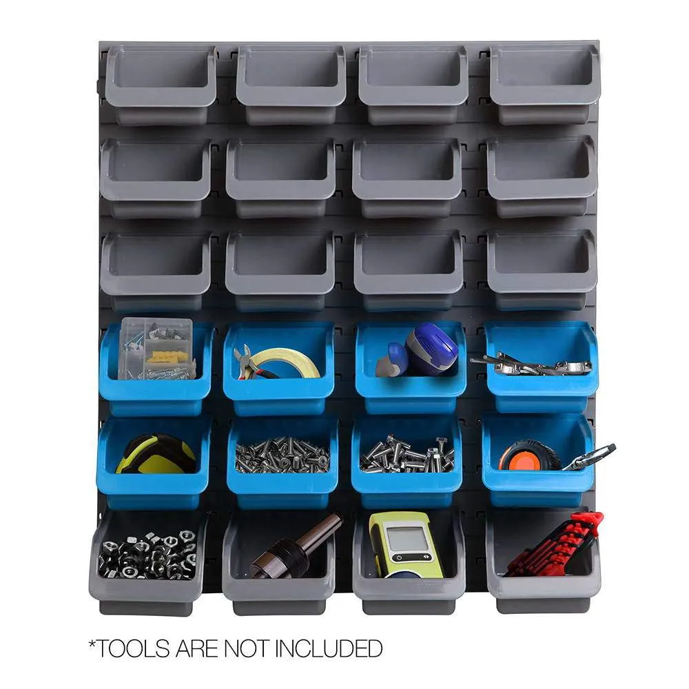 44 Bin Wall Mounted Rack Storage Organiser