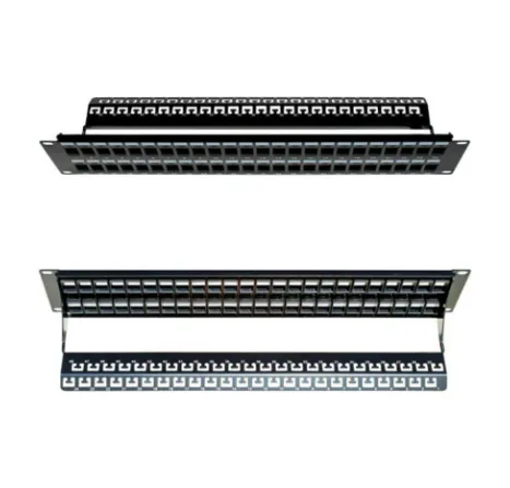 48 Port 2U Keystone Blank Patch Panel with Cable Manager