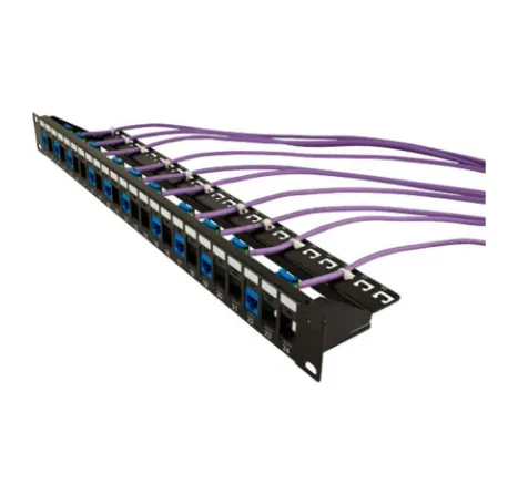 48 Port 2U Keystone Blank Patch Panel with Cable Manager