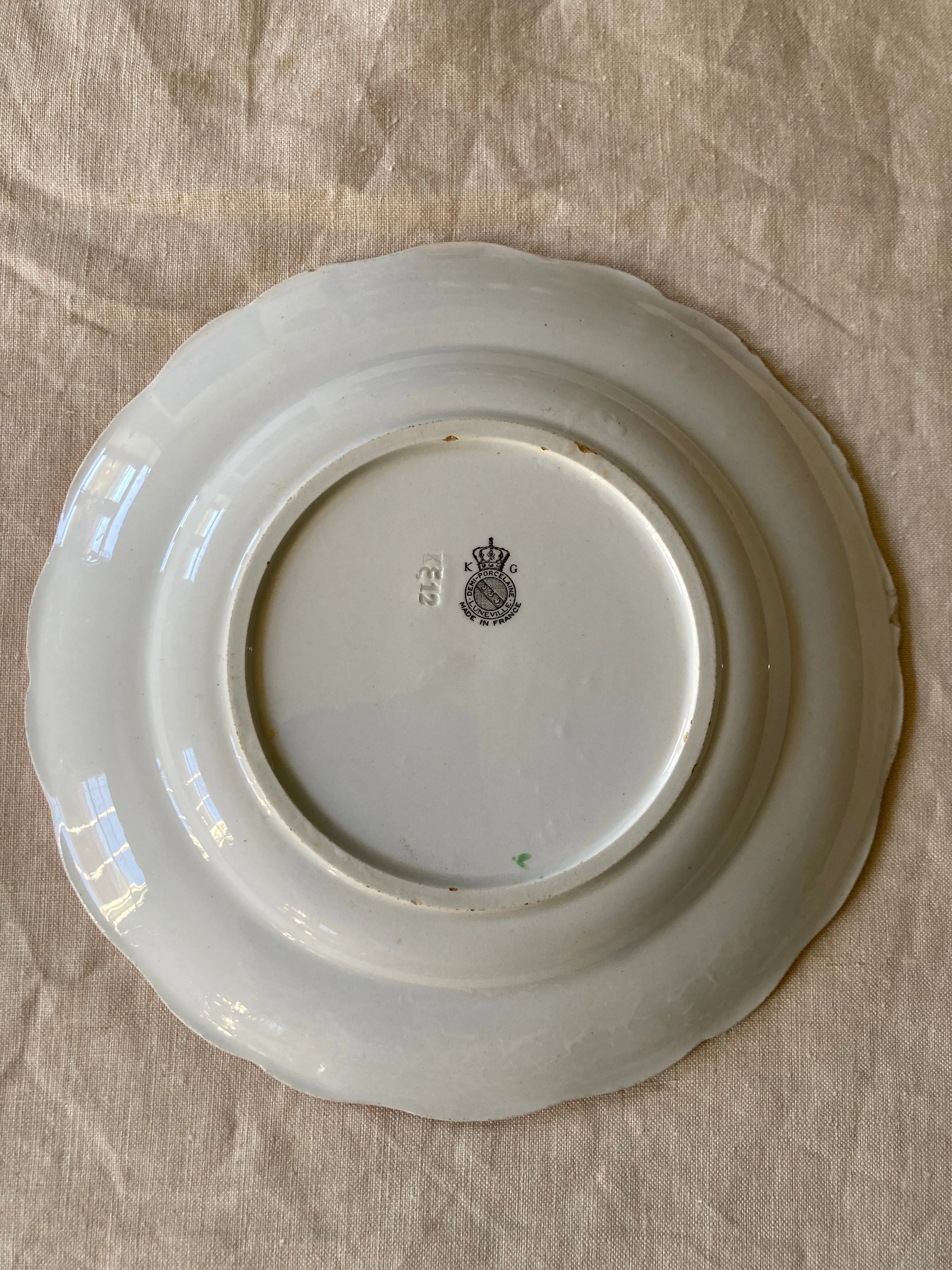 A set of 5 Luneville Faience dinner plates