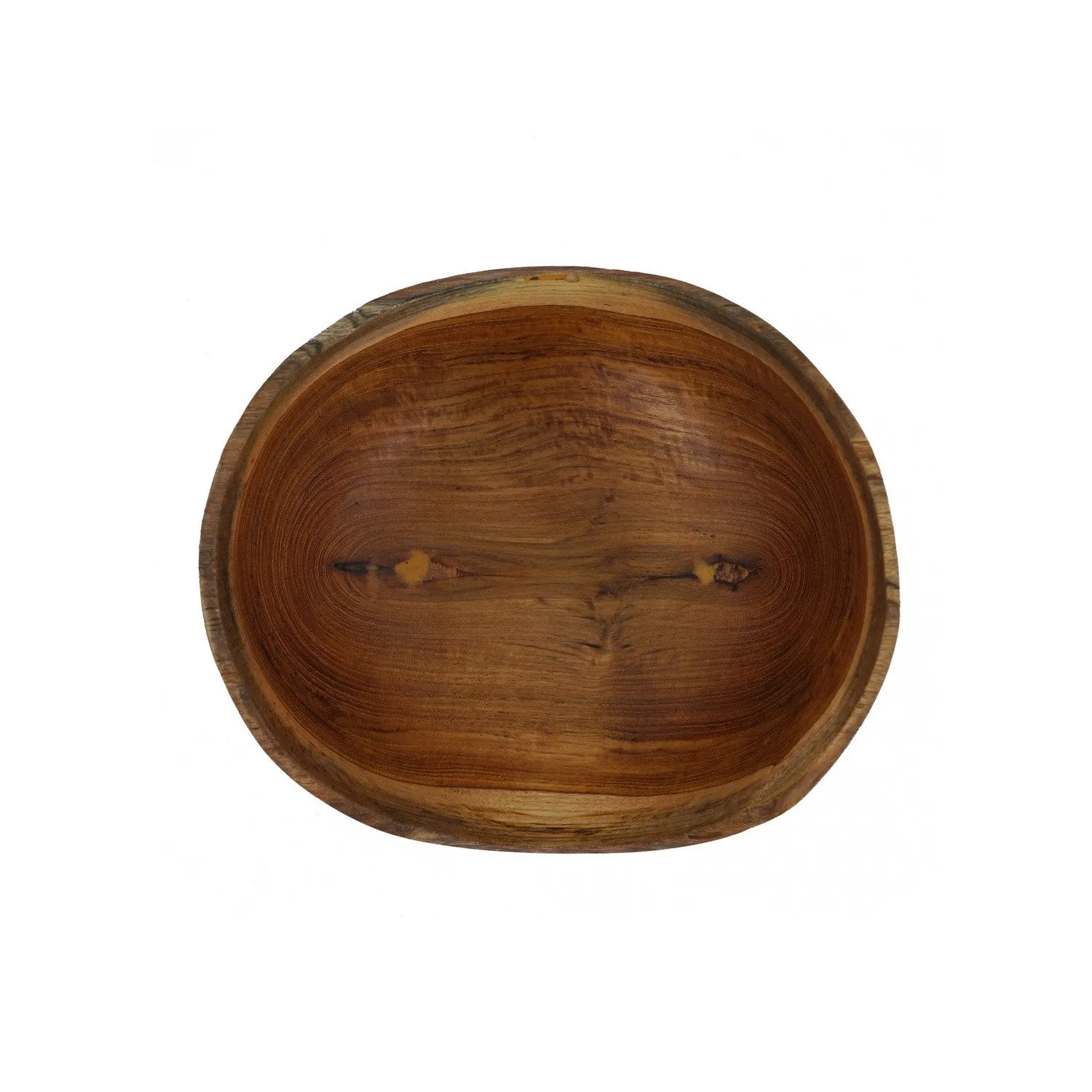 Adagio Teak Bowl with White Exterior