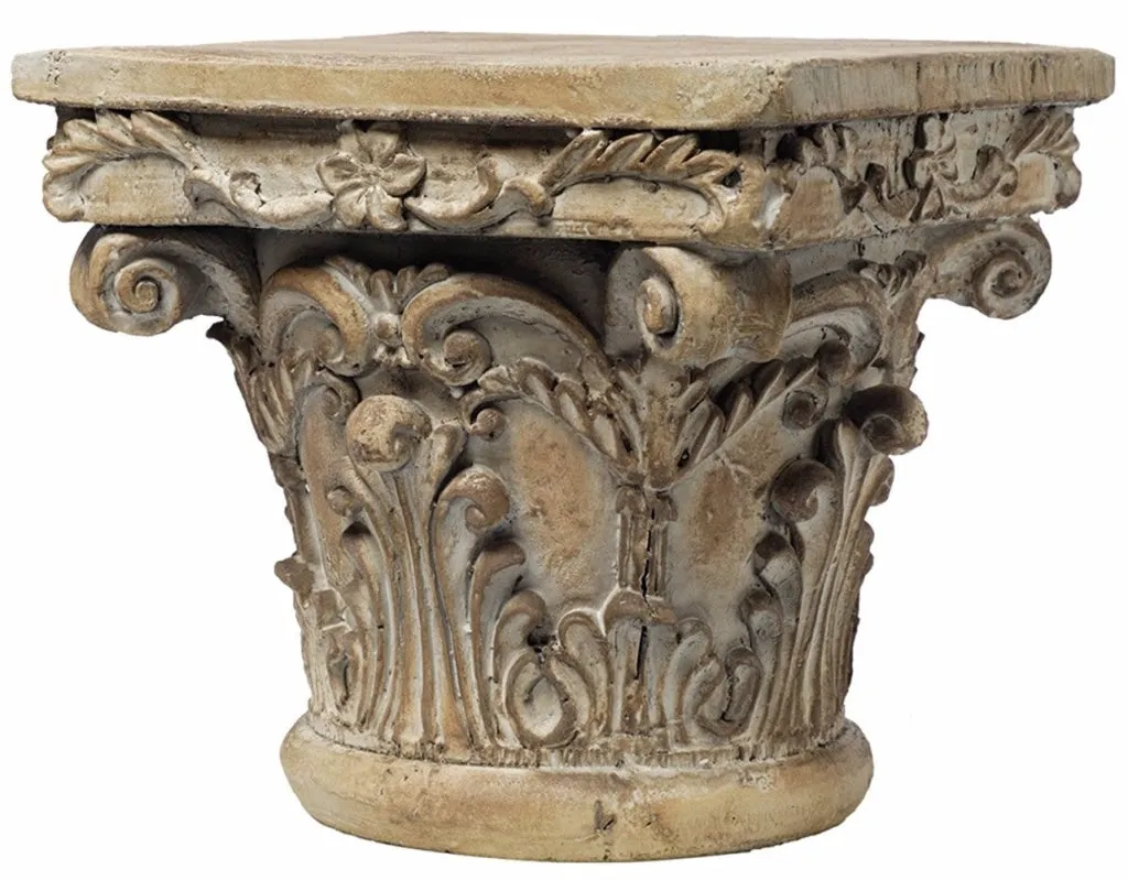 Aesthetic Resin Decorative Pedestal, Brown By Casagear Home