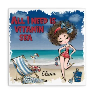 All I Need is Vitamin Sea Personalised Canvas