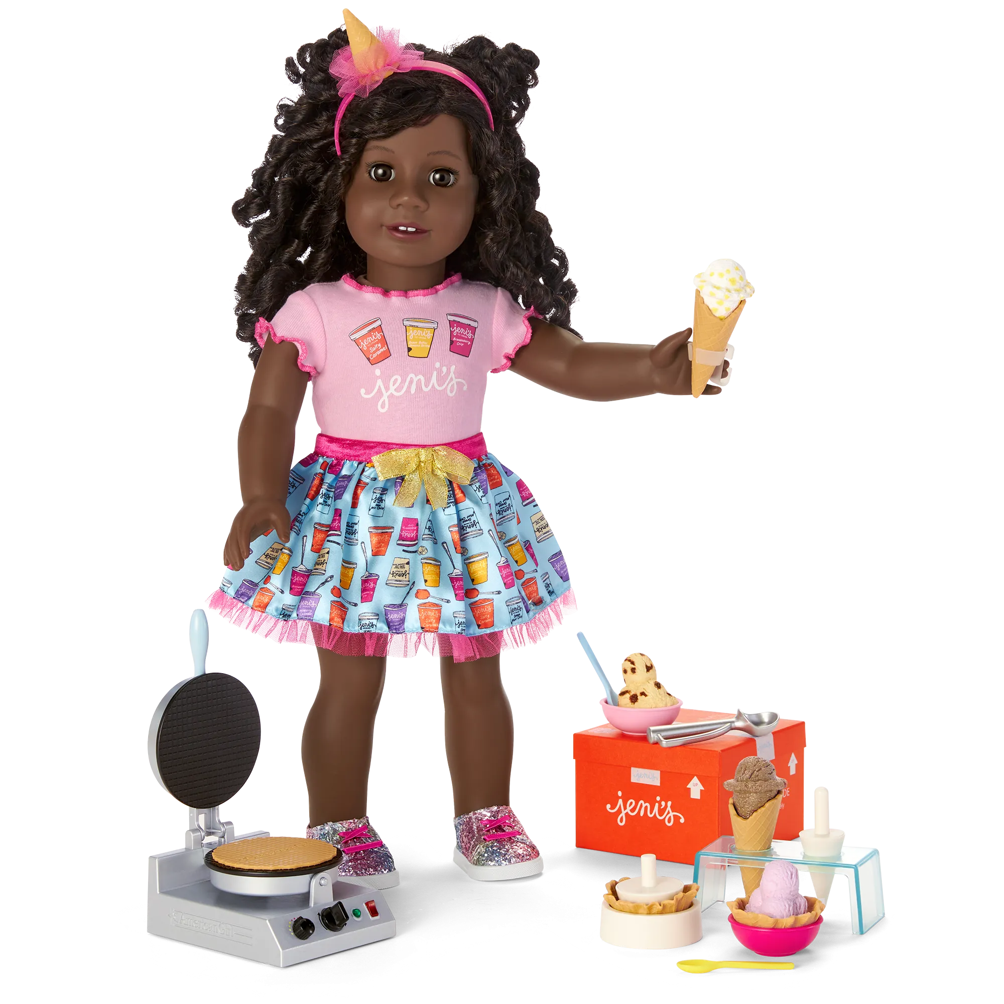 American Girl® x Jeni's Splendid Waffle Cone Set for 18-inch Dolls