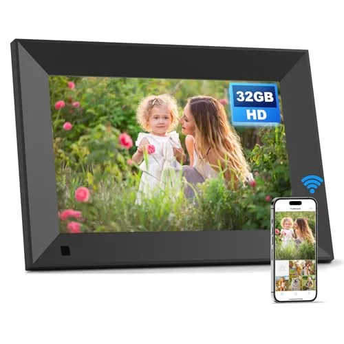 Arktronic 9.7 Inch 2K 32GB WiFi Digital Picture Frame, Electronic Photo Frame, 2048x1536 IPS Touch Screen, Auto-Rotate, Instantly Share Photos/Videos via App & Email Gift for Mom