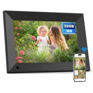 Arktronic 9.7 Inch 2K 32GB WiFi Digital Picture Frame, Electronic Photo Frame, 2048x1536 IPS Touch Screen, Auto-Rotate, Instantly Share Photos/Videos via App & Email Gift for Mom