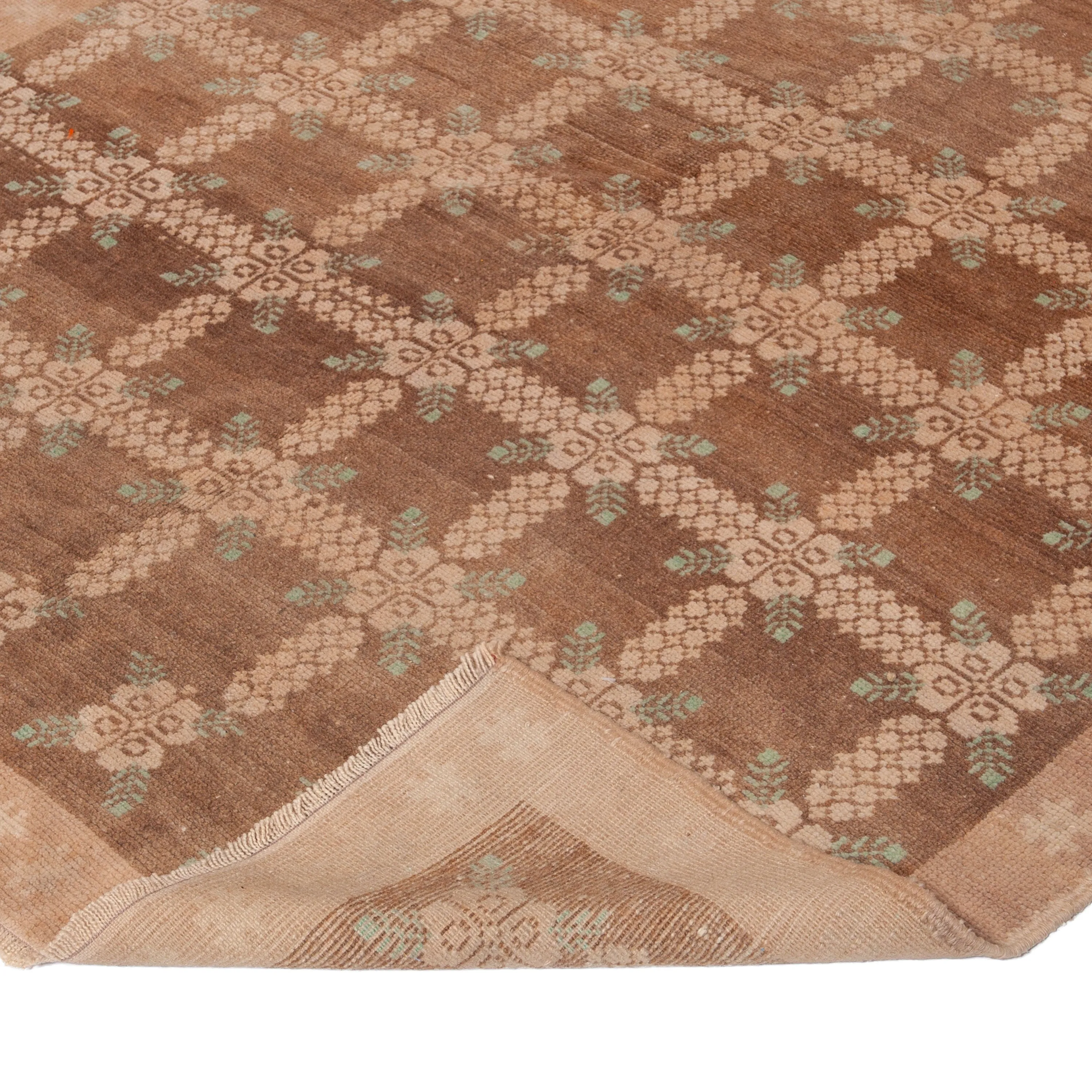 Beige Modern Wool Rug - 5' x 9'6"