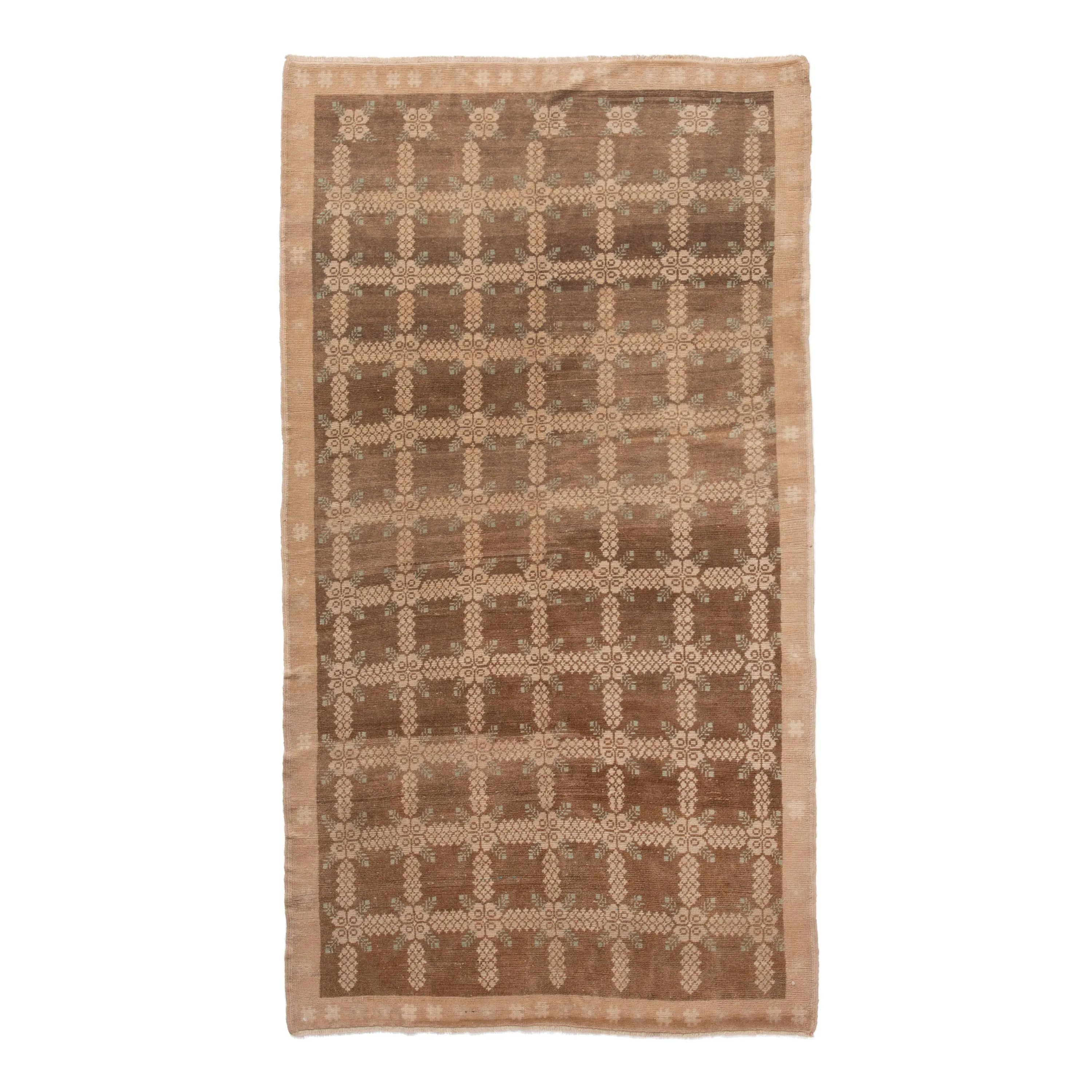 Beige Modern Wool Rug - 5' x 9'6"