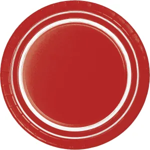 Bulk Classic Red 10ct Sturdy Style 6.75 Inch Paper Dessert Plate (120 per Case)