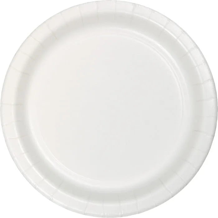 Bulk White Sturdy Style Paper Banquet Plates 10.25 inch (240 per Case)