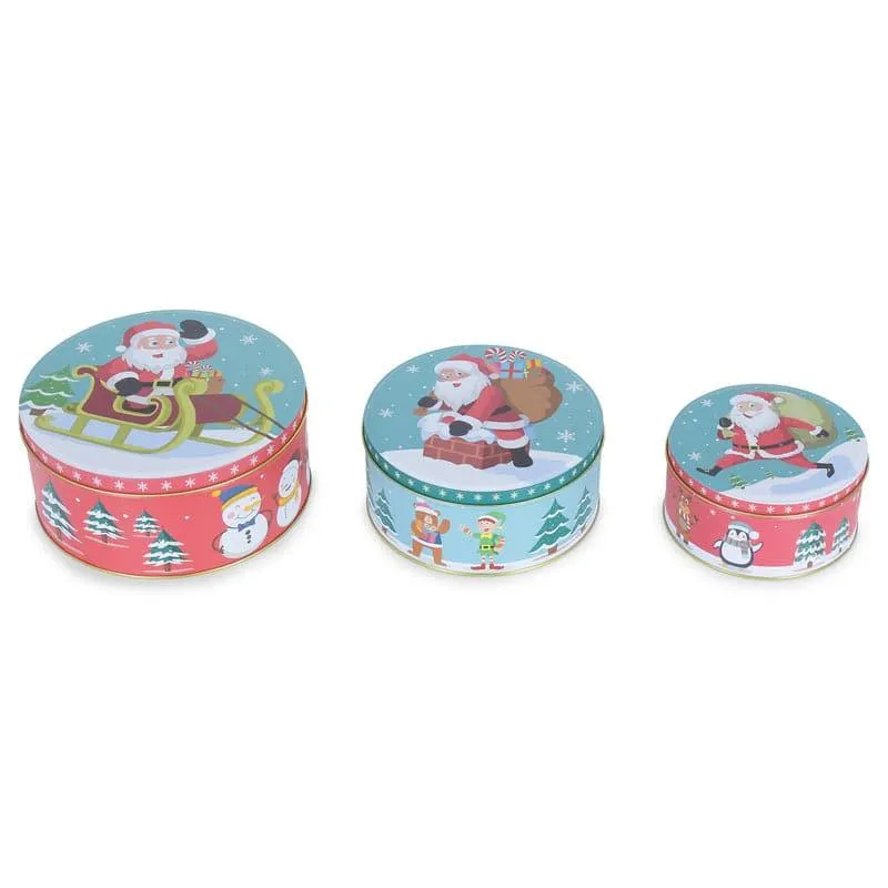 Busy Santa Storage Box - Set Of Three