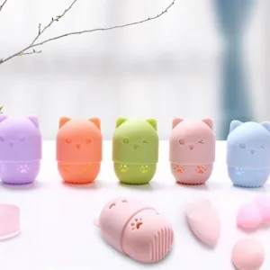 Cat Powder Makeup Blender Holder