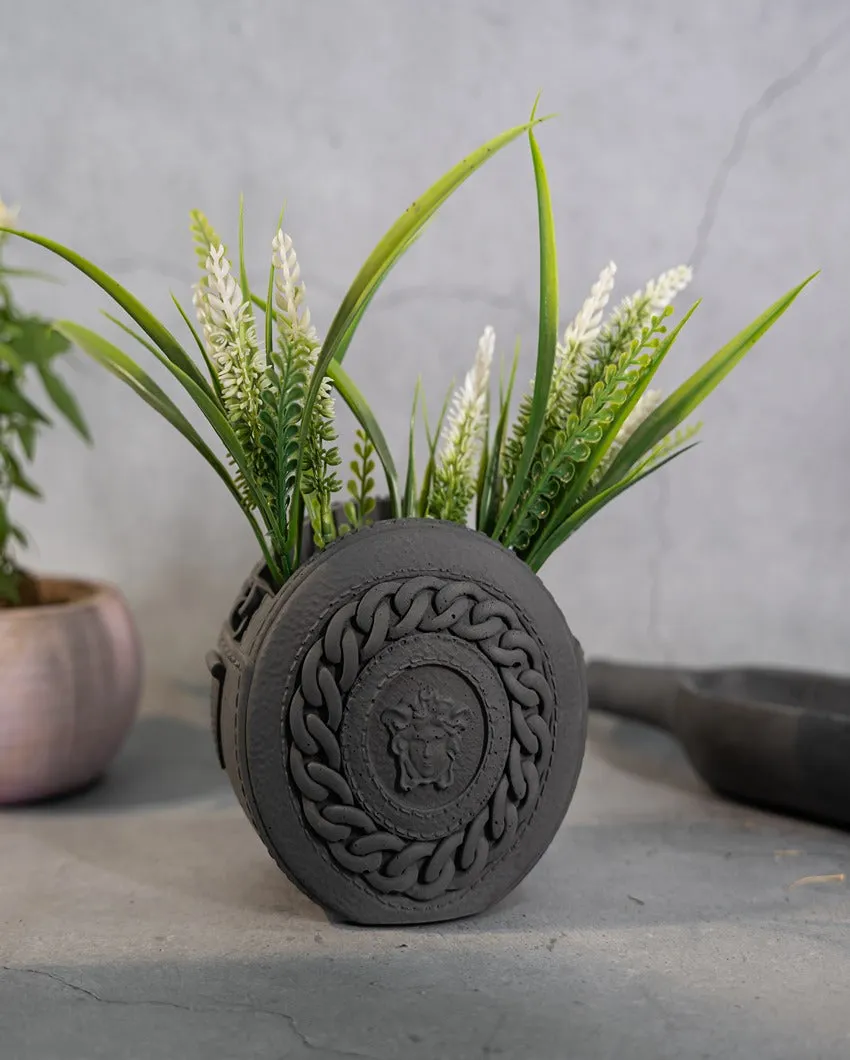 Classic Timeless Design Medusa Vase Concrete Artifacts | Grey | Plant Not Included