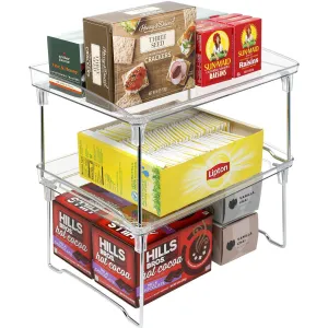 Clear Stacking Shelf Set (2 Pack)