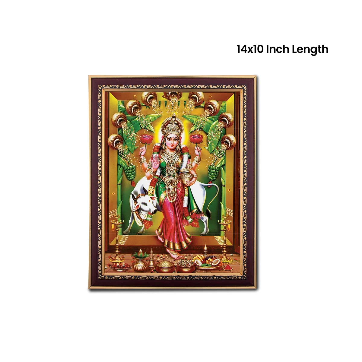 Cow with Lakshmi Photo Frame | Picture Frame for Pooja Room Decor