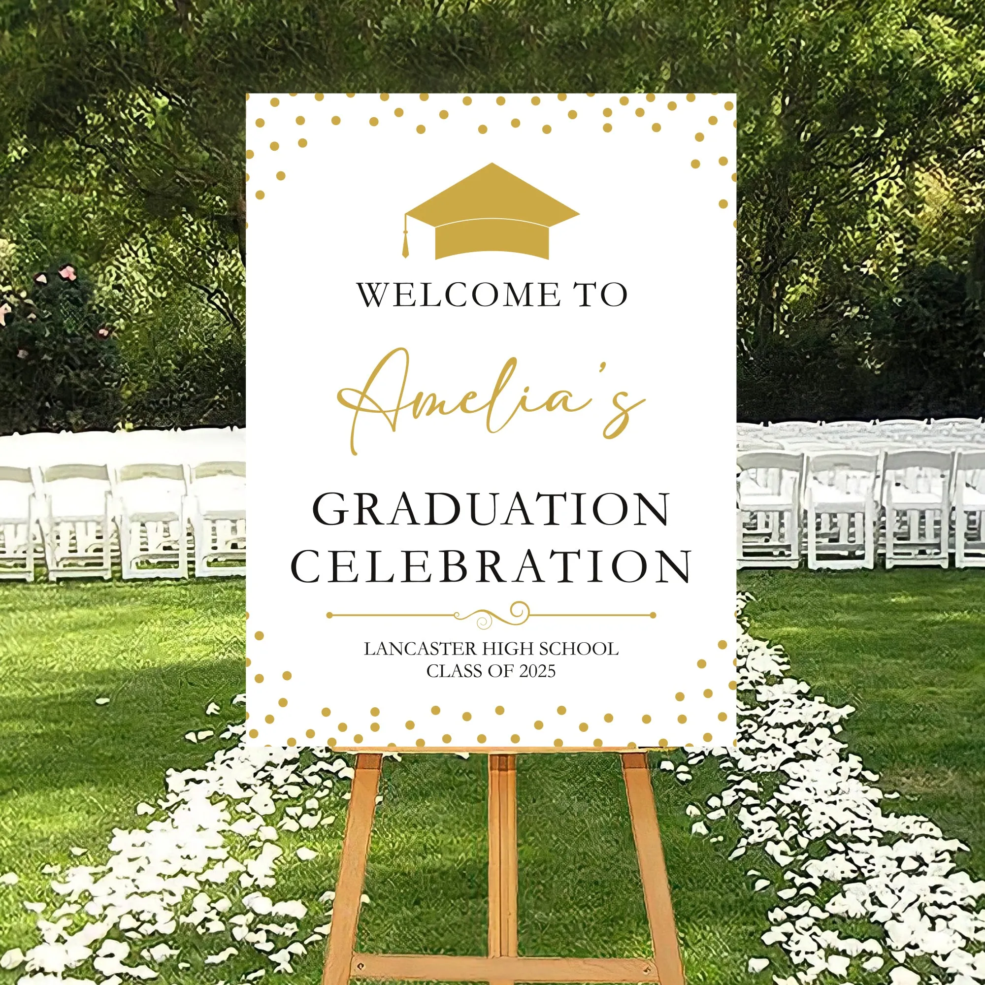 Custom Graduation Foamboard Poster Sign, Custom Class of 2025 Graduation Foam-core Welcome Sign, Celebration Sign, Personalized Foamcore