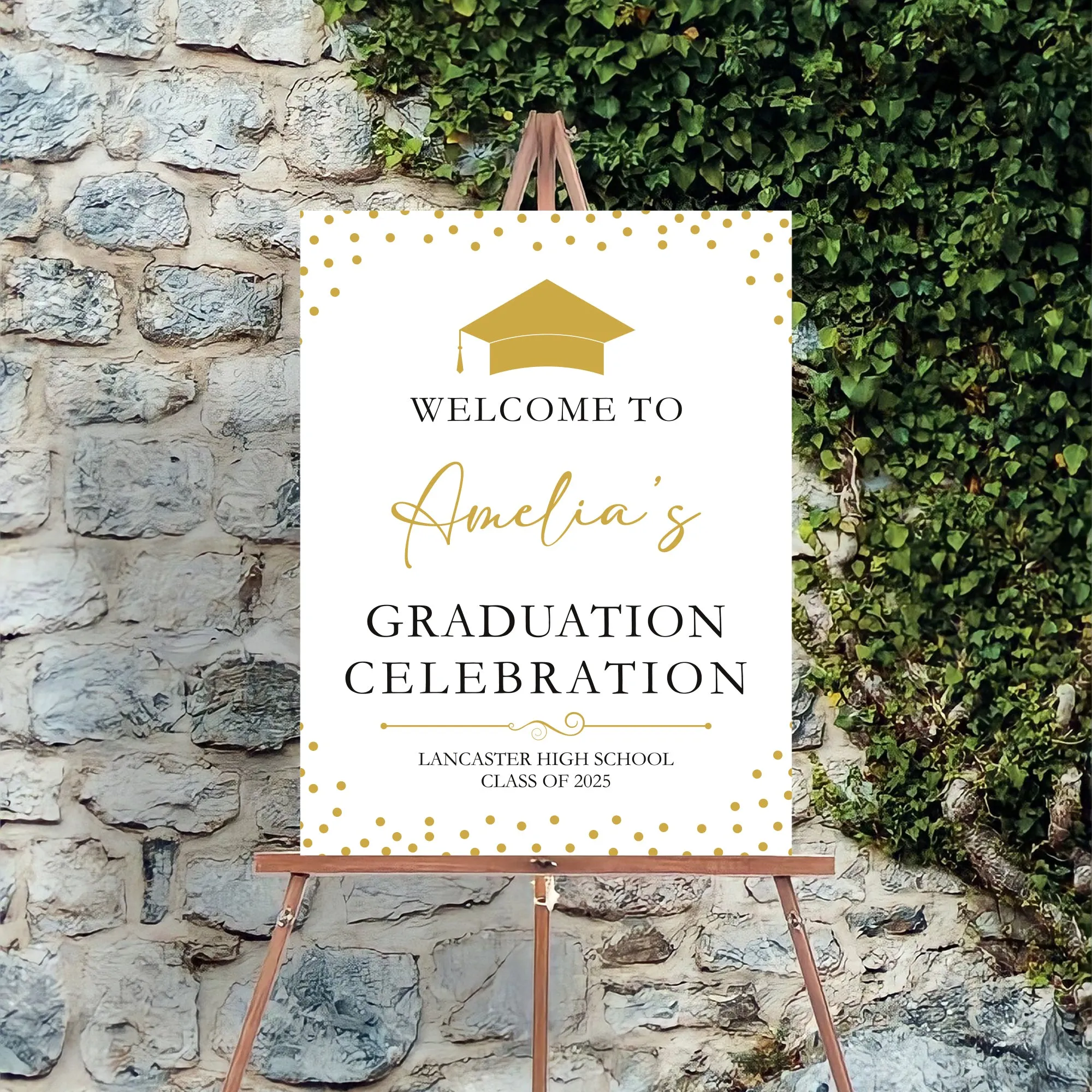 Custom Graduation Foamboard Poster Sign, Custom Class of 2025 Graduation Foam-core Welcome Sign, Celebration Sign, Personalized Foamcore