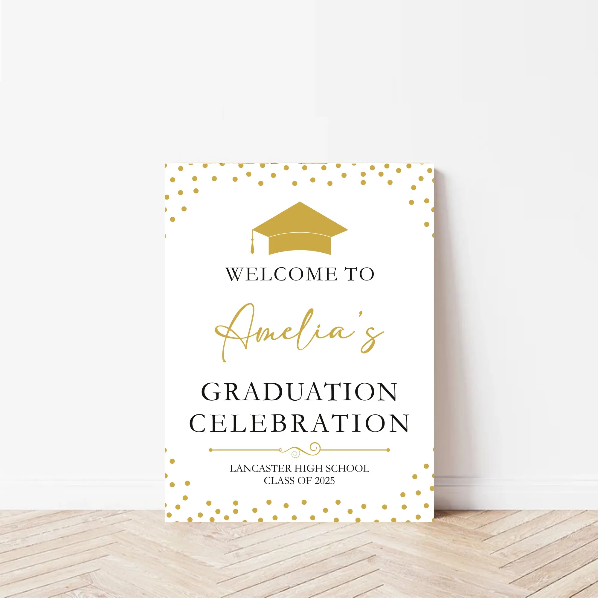 Custom Graduation Foamboard Poster Sign, Custom Class of 2025 Graduation Foam-core Welcome Sign, Celebration Sign, Personalized Foamcore