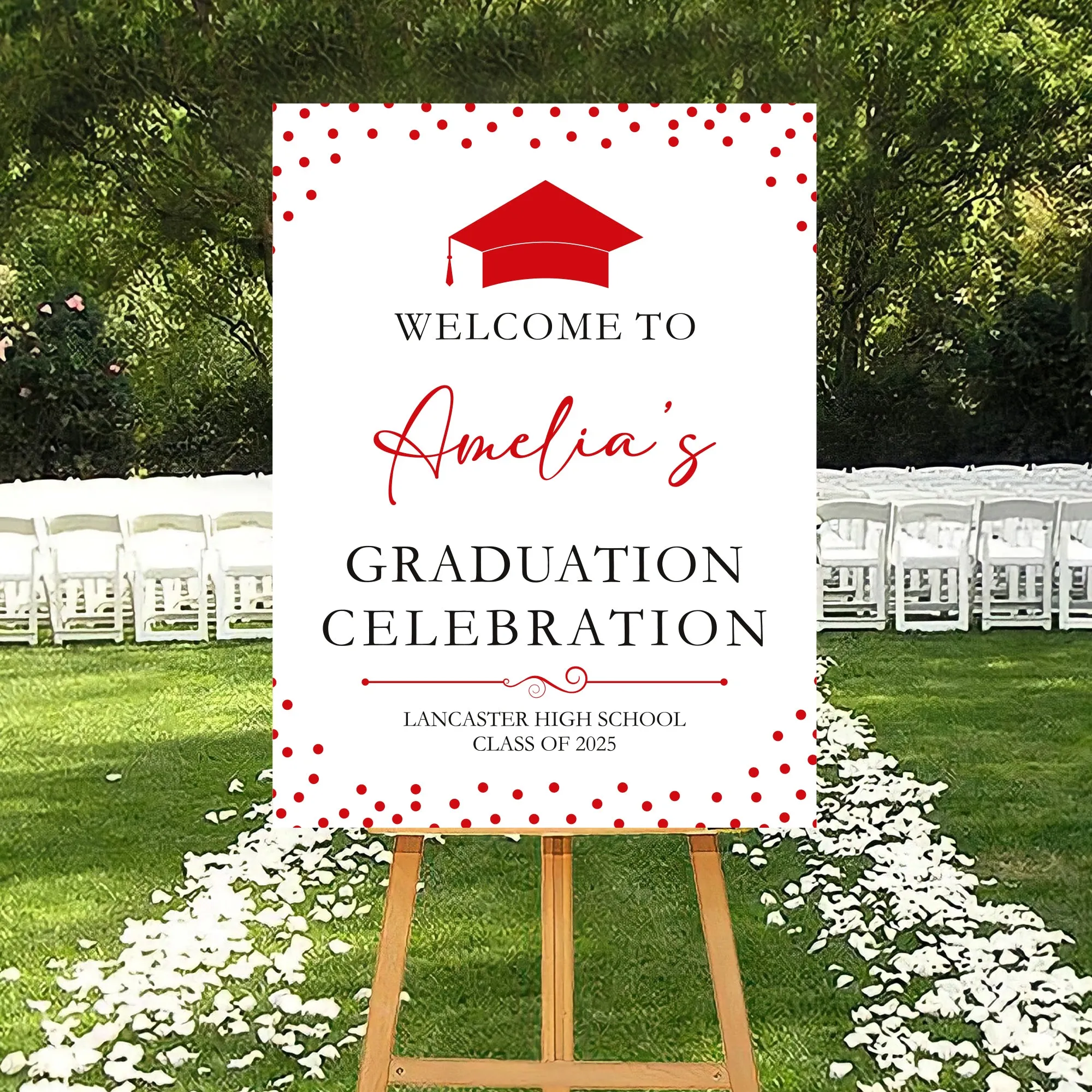 Custom Graduation Foamboard Poster Sign, Custom Class of 2025 Graduation Foamcore Welcome Sign, Celebration Sign, Personalized Foamcore