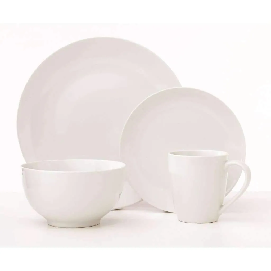 Dinnerware 16pc White Classic Oxford