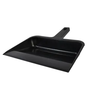 Dustpan - 12" - Plastic - Black - 12 / Case