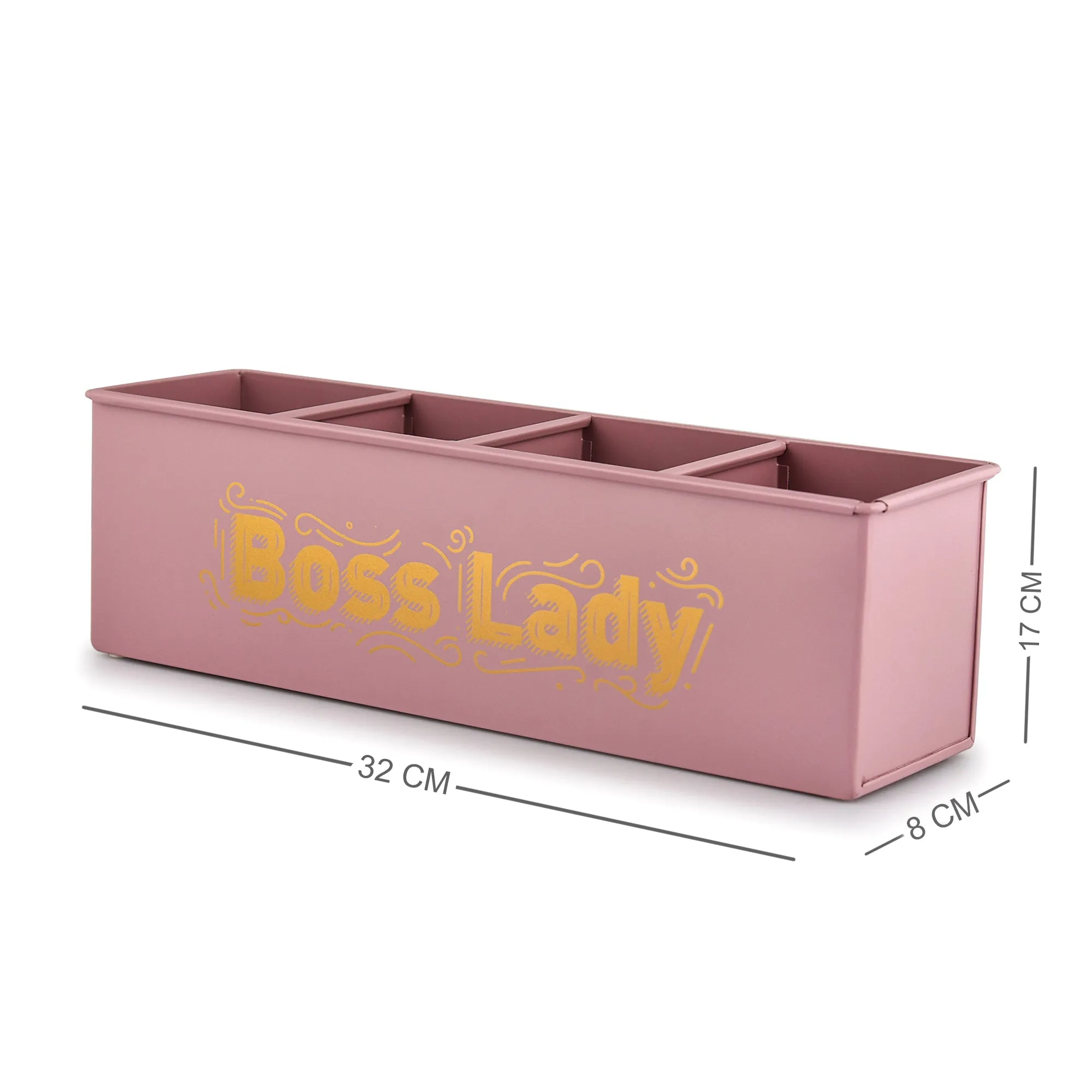 Elan Boss Lady All In One Multifunctional Office Supplies Desk Organizer- Mauve