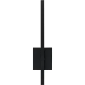 Filo 23 In. 2 Lights LED Outdoor Wall Sconce Black Finish