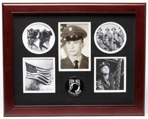 Flag Connections POW/MIA Medallion 5 Picture Collage Frame.