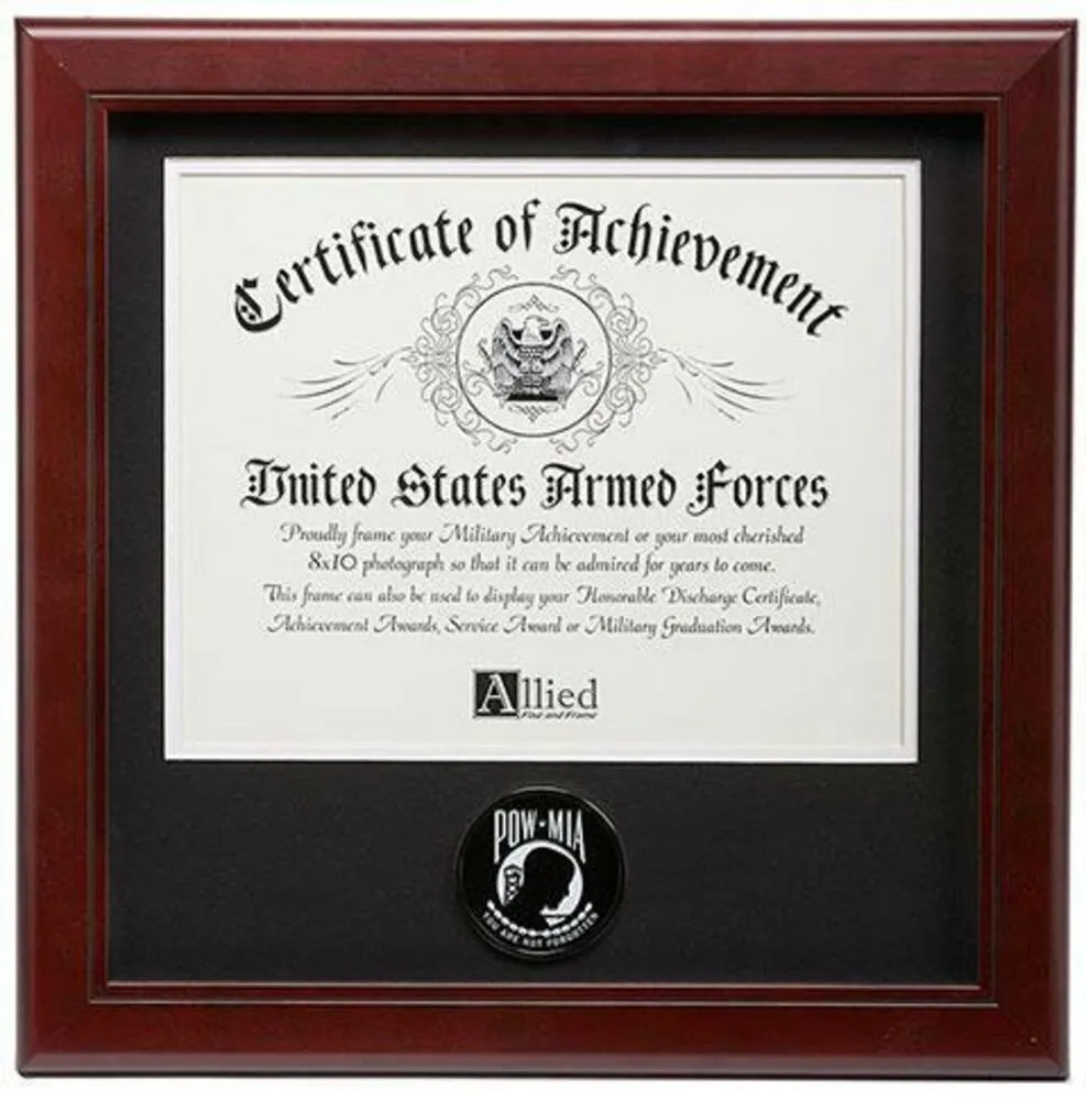 Flag Connections  POW/MIA Medallion 8-Inch by 10-Inch Certificate Frame.