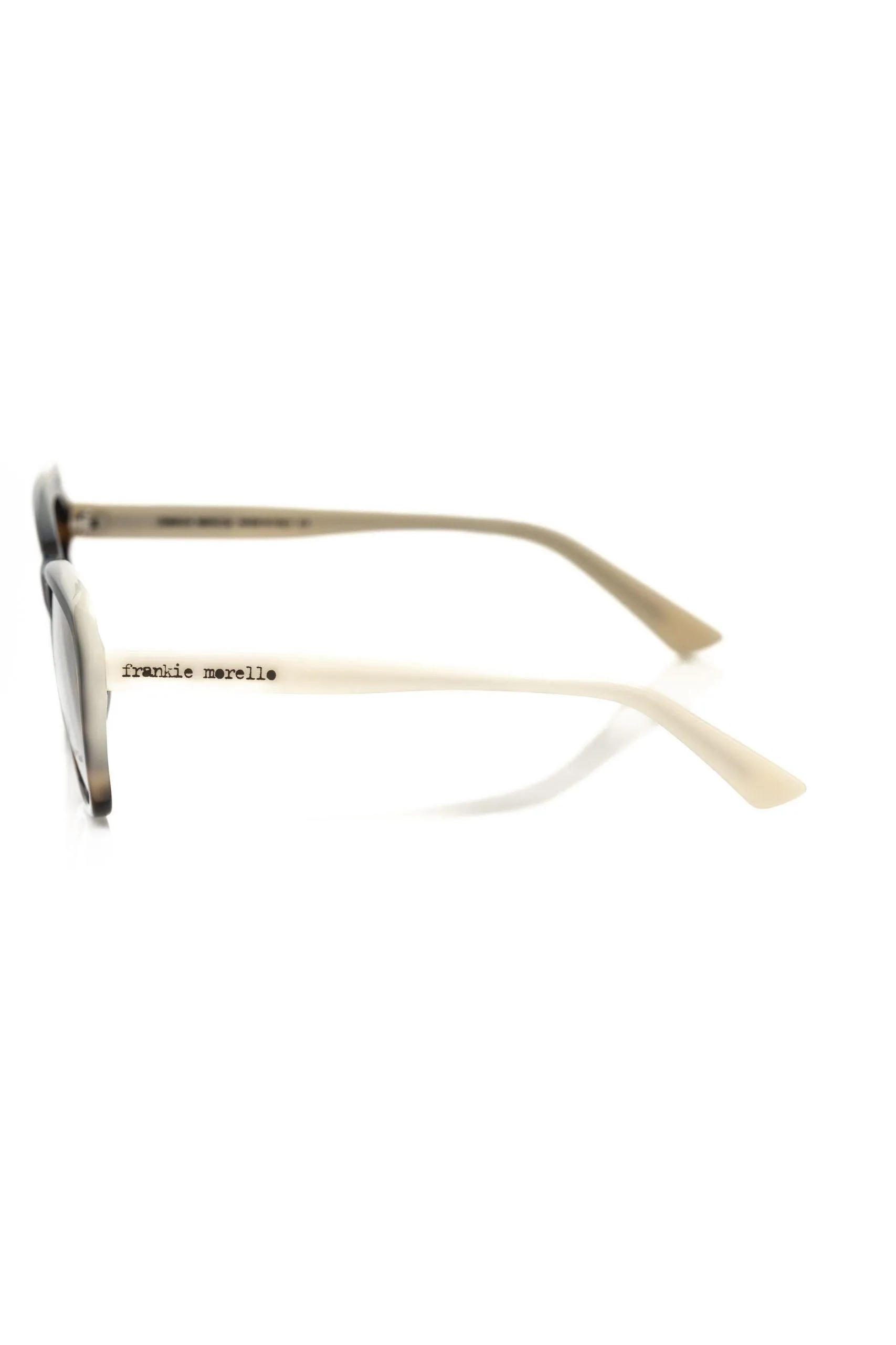 Frankie Morello Chic Cat Eye Cream-and-Turtle Pattern Eyeglasses