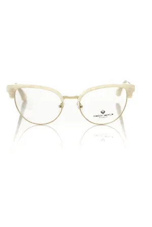 Frankie Morello Elegant Mother of Pearl Clubmaster Eyeglasses