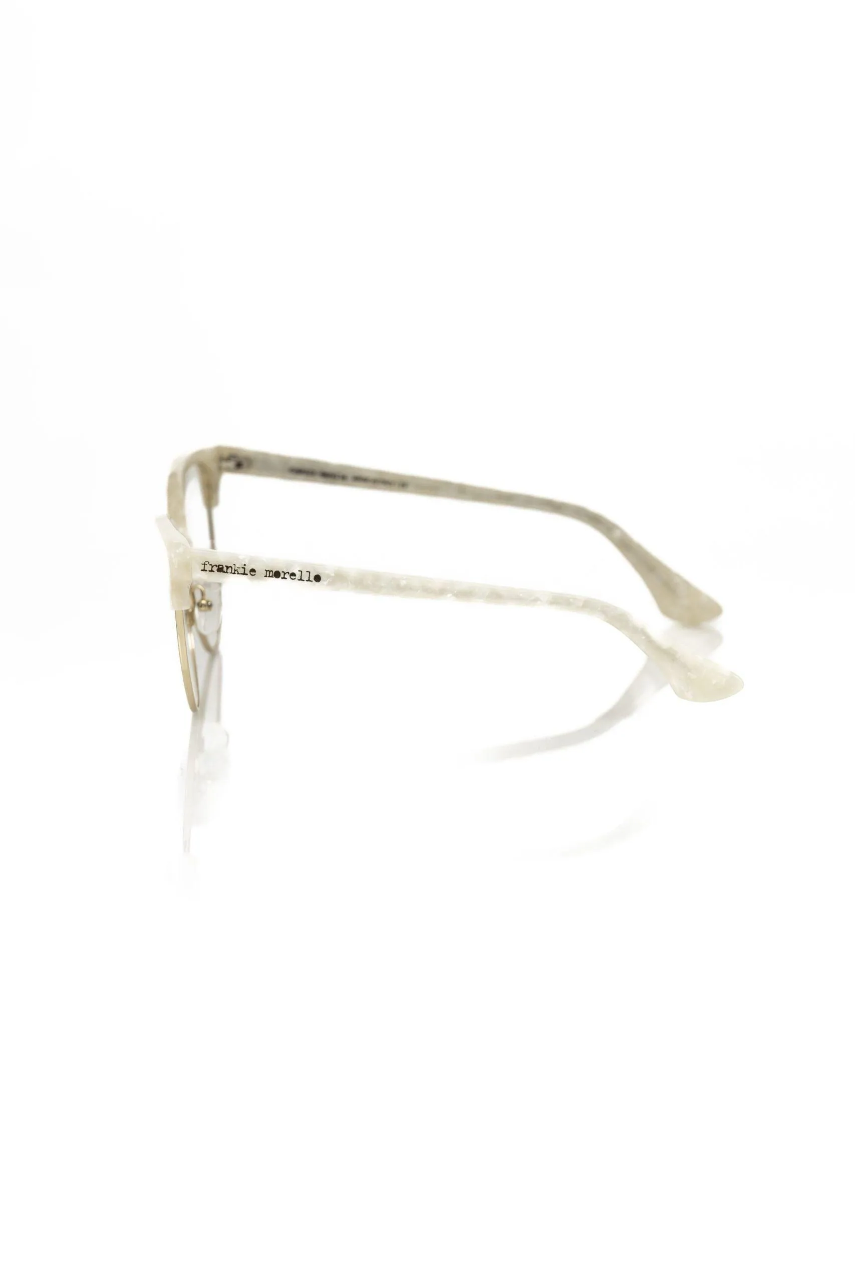 Frankie Morello Elegant Mother of Pearl Clubmaster Eyeglasses