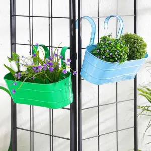 Funky Planter Set- Green/Blue