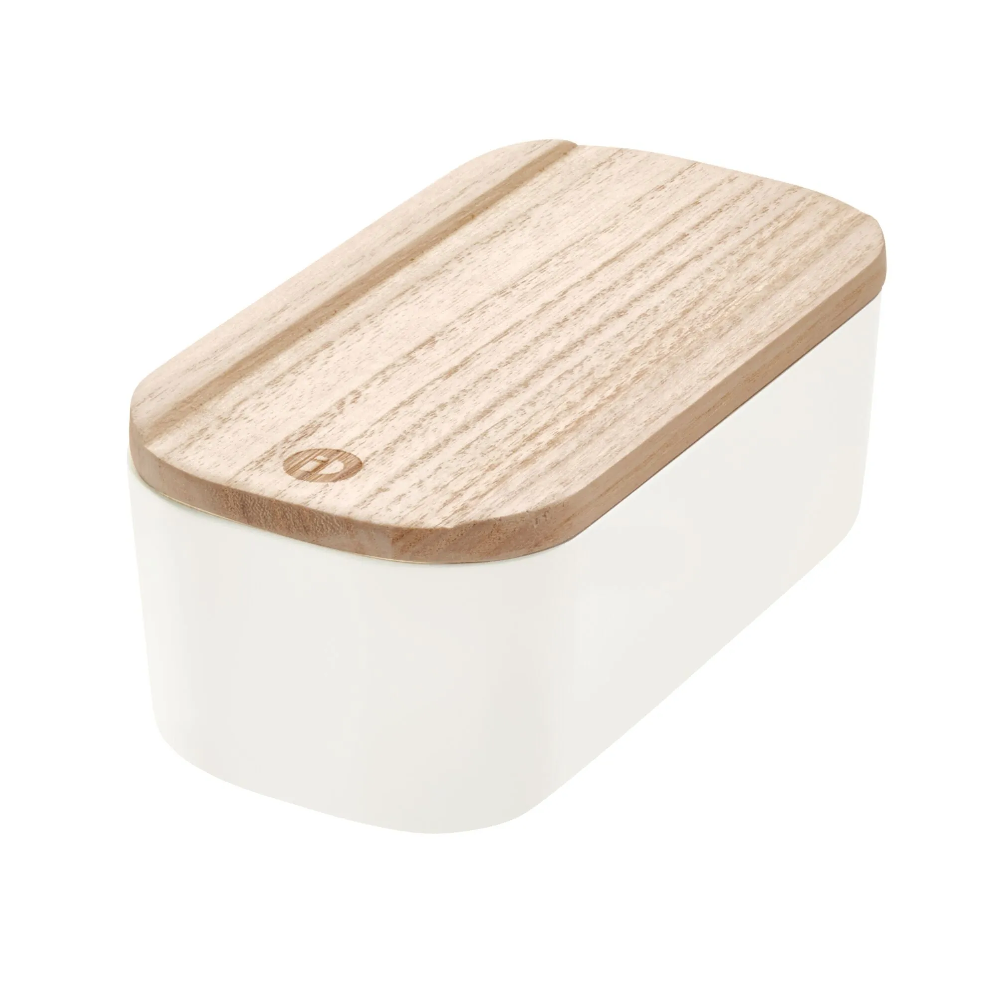 iDesign BPA-Free Compact Drawer Organizer Bin Paulownia Wood/Coconut