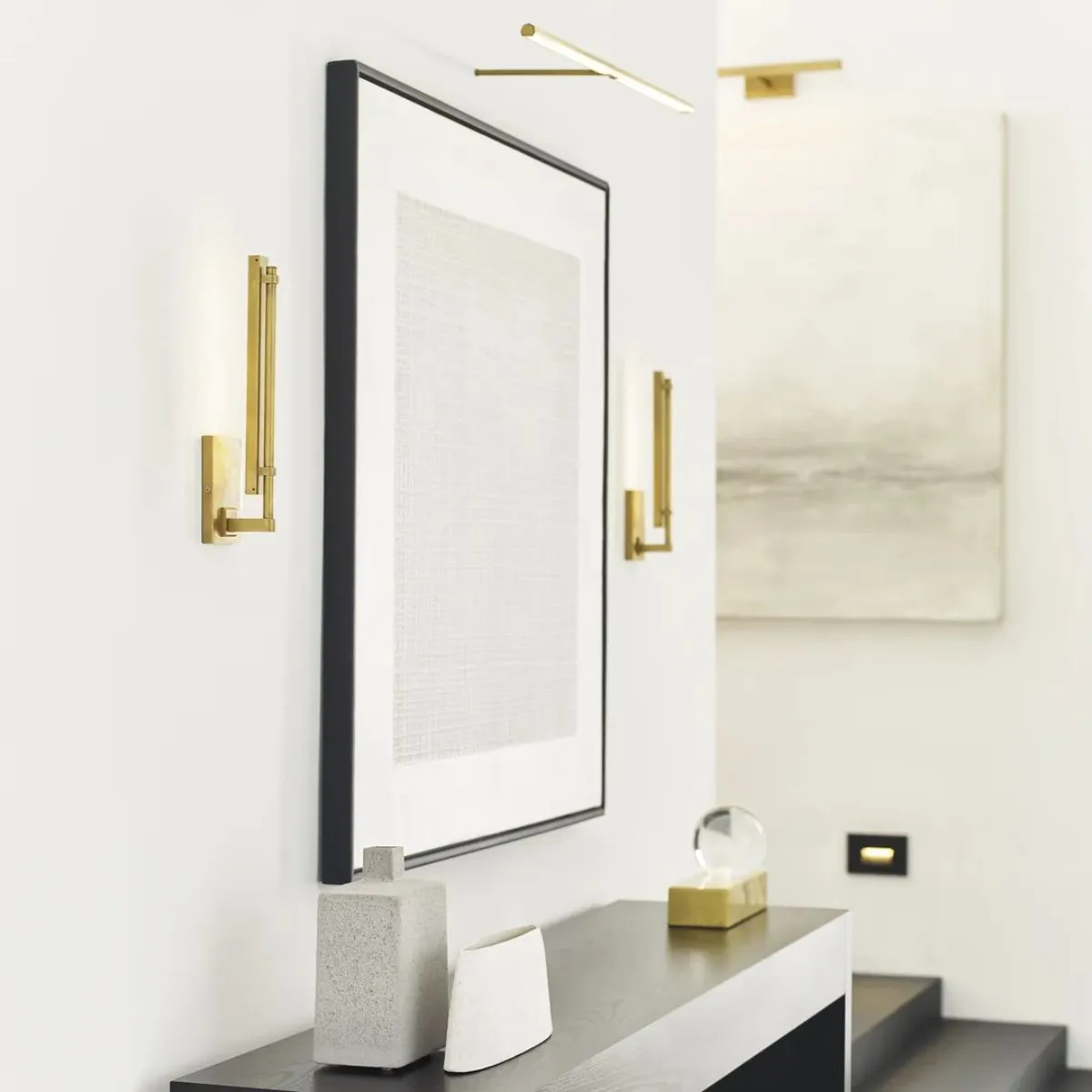 Kal 13 in. LED Armed Sconce 277V Brass finish