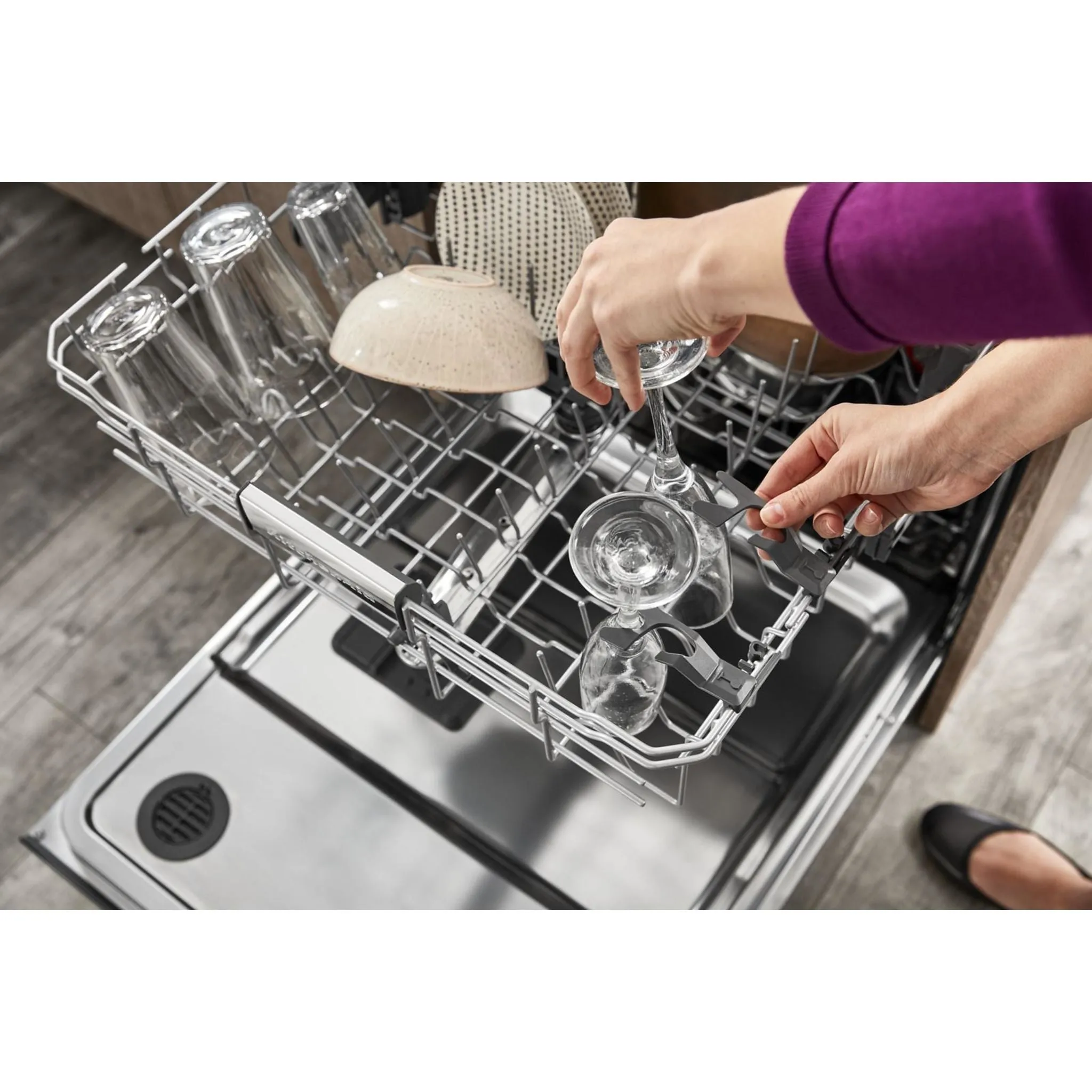 KitchenAid  44 dBA Dishwasher in PrintShield Finish with FreeFlex Third Rack (KDTM404KBS)