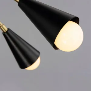 Lovell 32 in. 10 Lights LED Pendant Light Black Finish