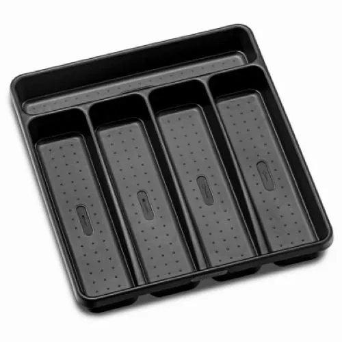 Madesmart 95-29885-06 Small Black 5-Compartment Silverware Storage Tray - Quantity of 8