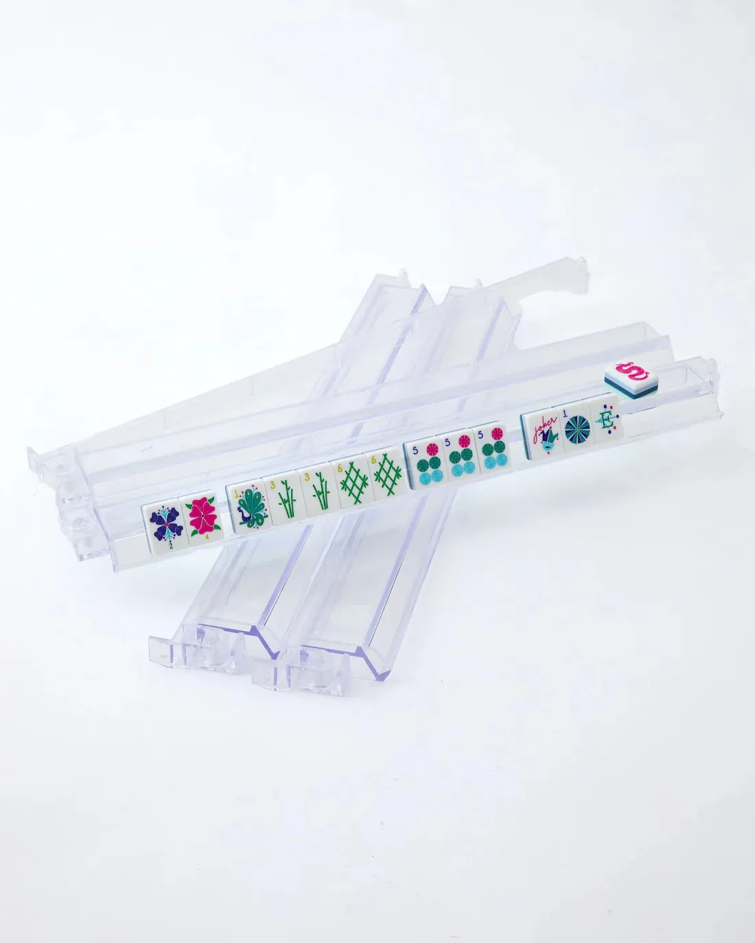 Mahjong Clear Acrylic Rack and Pusher Set