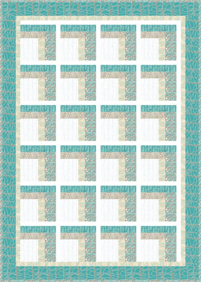 Modern Two Sided Log Cabin Quilt Pattern SEW-150w  - Wholesale Product