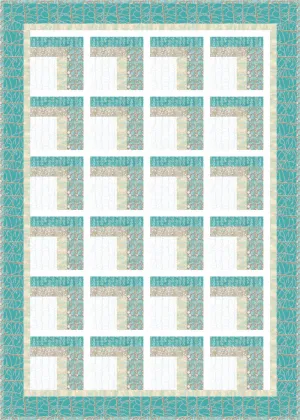 Modern Two Sided Log Cabin Quilt Pattern SEW-150w  - Wholesale Product