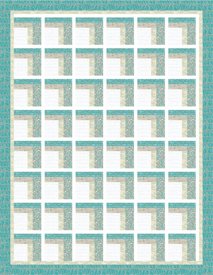 Modern Two Sided Log Cabin Quilt Pattern SEW-150w  - Wholesale Product