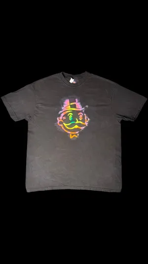 Mr Monopoly Reverse Tie Dye Tee Shirt