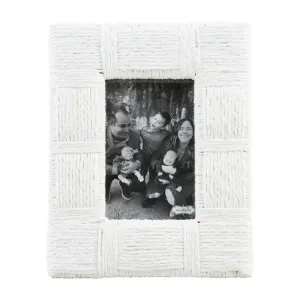 Mud Pie White Woven Rope Frame